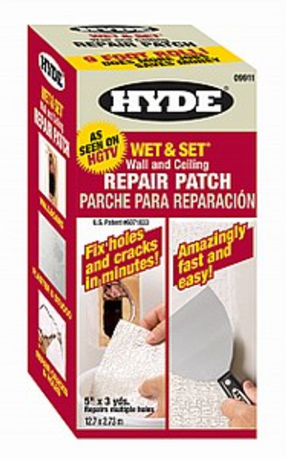 Hyde 09911 5" x 9' Wet & Set Drywall Repair Roll 3Yd