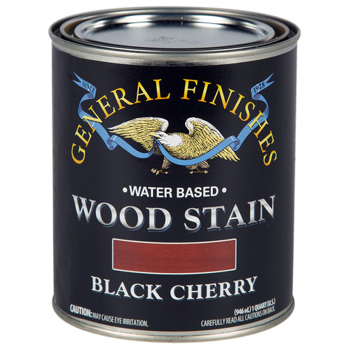 1 Qt General Finishes WKQT Black Cherry Wood Stain Water-Based Penetrating Stain