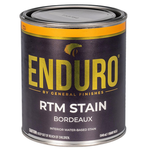 1 Qt General Finishes QBD Bordeaux Enduro RTM Water-Based Wood Stain
