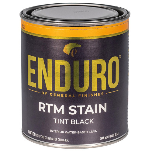 1 Qt General Finishes QTB Tint Black Enduro RTM Water-Based Wood Stain