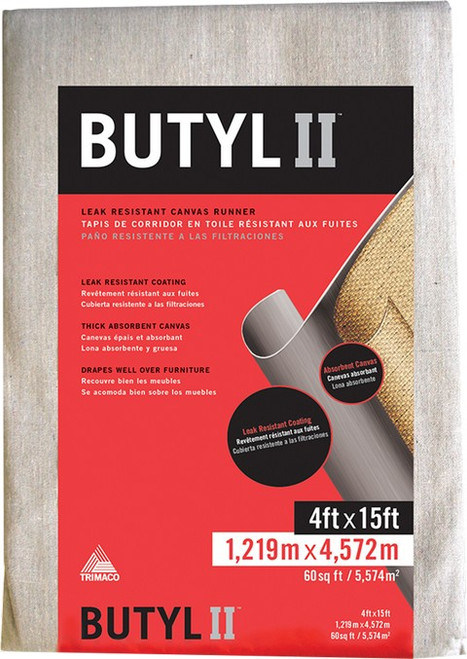 Trimaco 85328 4' x 15' Butyl II Two Layer Drop