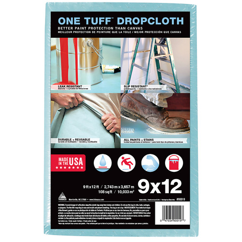 9' x 12' Trimaco 90019 One Tuff Professional Grade Dropcloth