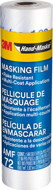 3M AMF72 72" x 90 ft x .35 mil Hand-Masker Advanced Masking Film