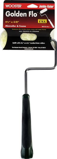 Wooster RR115 4-1/2" x 3/8" Nap Golden Flo Jumbo-Koter Frame and Mini Roller Cover Combo