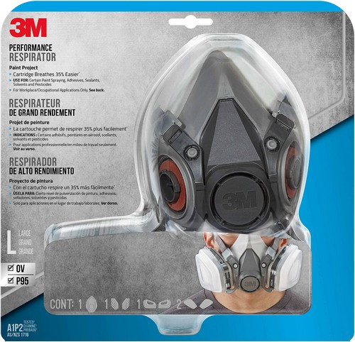 Large 3M 6311PA1-A 3M Performance Reusable Paint Project Respirator