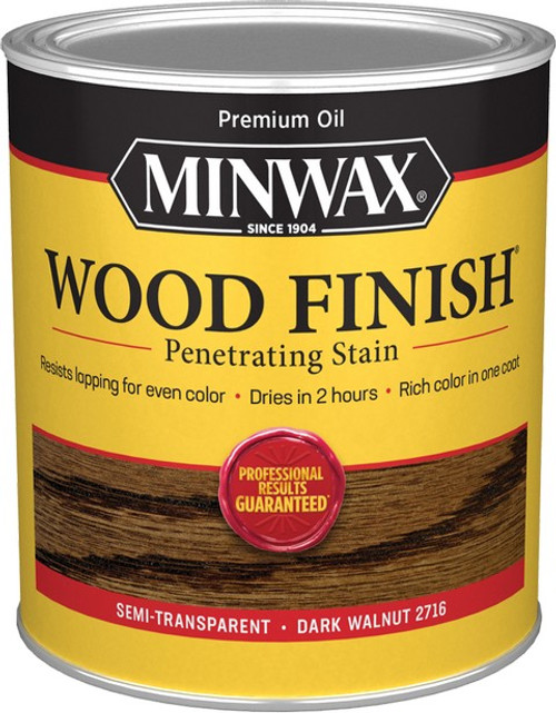 Minwax 70012 Qt Dark Walnut 2716 Semi-Transparent Stain