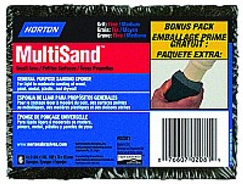 Norton 02081 4" x 2-3/4" x 1" MultiSand Fine/Med Sponge (6pk)