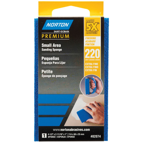 Small Norton 82074 ProSand 5X Sanding Sponge Small Area Extra-Fine