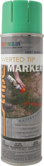 Seymour 20-668 20 oz. (17 oz. Fill) Fluorescent Green Stripe Inverted Tip Marker
