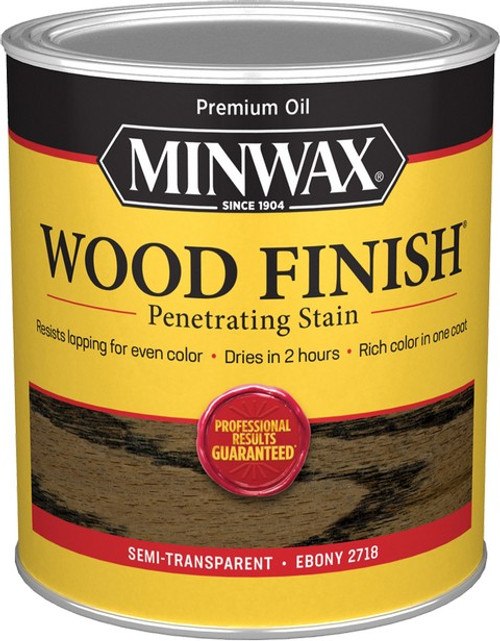 Minwax 70013 Qt Ebony 2718 Semi-Transparent Stain