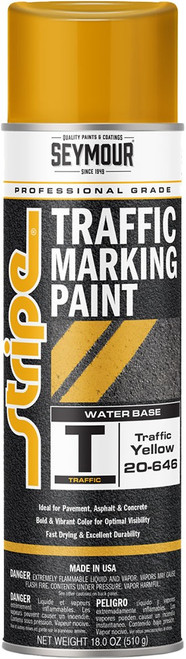 Seymour 20-646 20 oz. Yellow Inverted Traffic Marker Spray