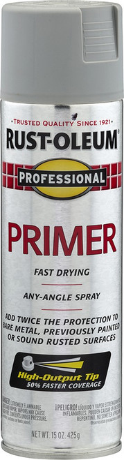 15 Oz Rust-Oleum 7582838 Gray Professional High Performance Enamel Spray Paint Primer