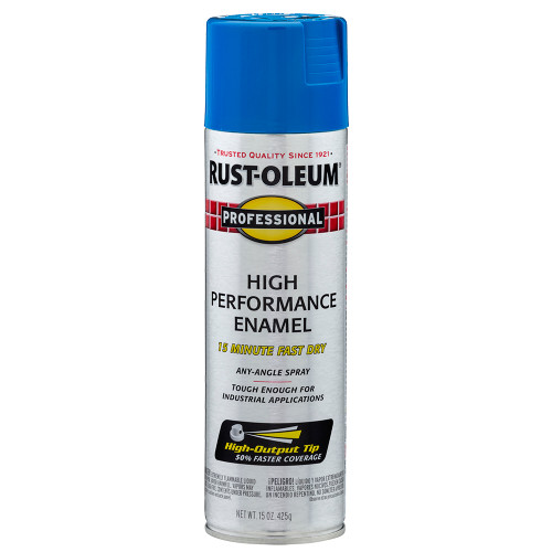 15 Oz Rust-Oleum 7524838 Safety Blue Professional High Performance Enamel Spray Paint