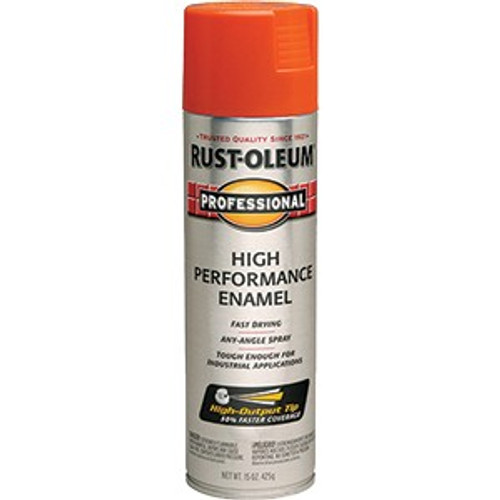 15 Oz Rust-Oleum 7555838 Safety Orange Professional High Performance Enamel Spray Paint