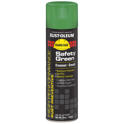 15 Oz Rust-Oleum V2133838 Safety Green High Performance Enamel Spray Paint