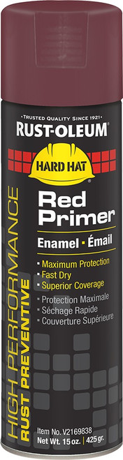 Rust-Oleum V2169838 15oz Red Primer High Performance Spray Paint Enamel