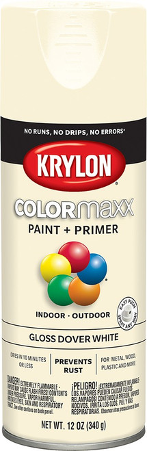 Krylon K05516007 12oz Gloss Dover White COLORmaxx Spray Paint