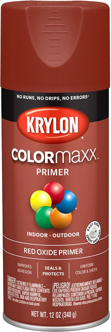 Krylon K05583007 12oz Red Oxide Primer COLORmaxx Spray Paint