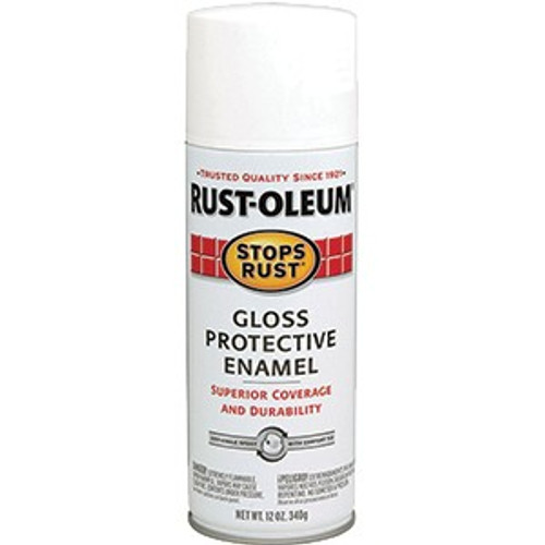 Rust-Oleum 7792830 12oz Gloss White Stops Rust Spray Paint