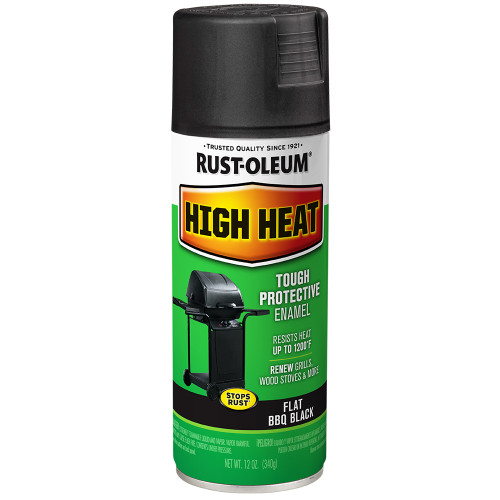 Rust-Oleum 7778830 12oz Black BBQ High Heat Specialty Spray Paint Enamel