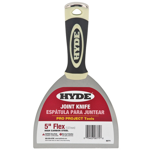 5" Hyde 06771 Pro-Project Flexible Joint Knife w/ Hammer Head End