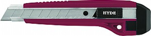 Hyde 42030 18mm 8pt Auto Lock Snap Off Blade Utility Knife w/ 3 Blades