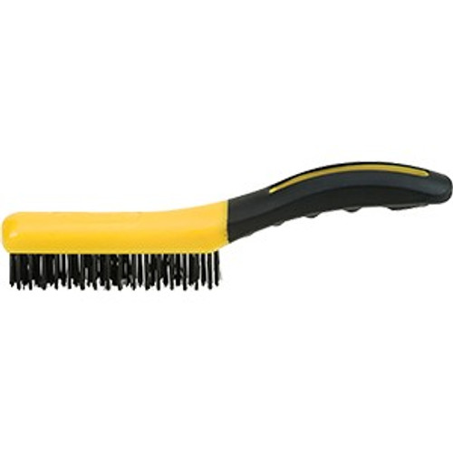 Hyde 46802 4 x 16 Shoe Handle Wire Brush w/ Rubber Grip