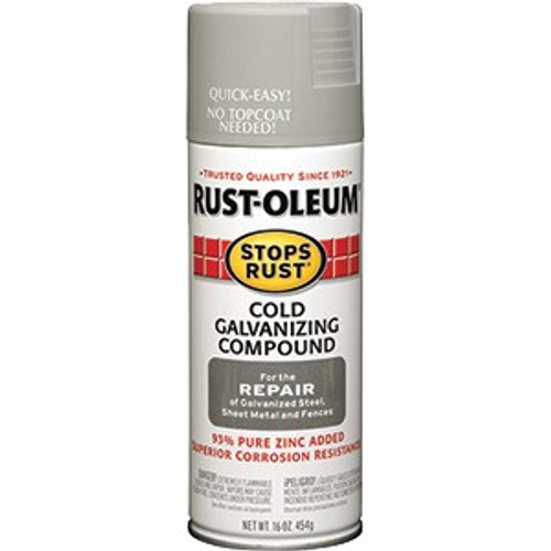 16 Oz Rust-Oleum 7785830 Gray Stops Rust Cold Galvanizing Compound Spray