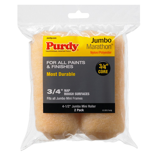 4-1/2" x 3/4" Nap Purdy 144624064 Marathon Jumbo Mini-Roller Covers, 2-Pack