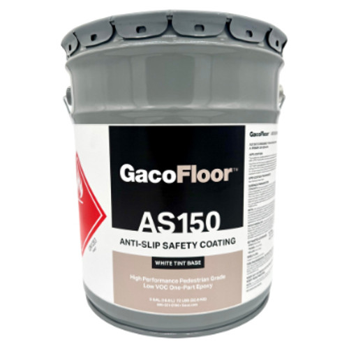 5 Gal Gaco GFAS15000-5 White GacoFloor Anti-Slip Coating, Medium Duty, Powered by Kevlar