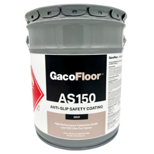 5 Gal Gaco GFAS15022-5 Gray GacoFloor Anti-Slip Coating, Medium Duty, Powered by Kevlar