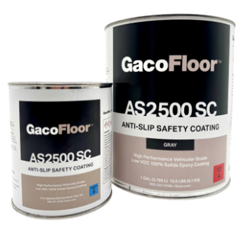 1 Gal Gaco GFAS250022-1 Gray GacoFloor Extra Heavy Duty Anti-Slip Coating Kit, Powered by Kevlar
