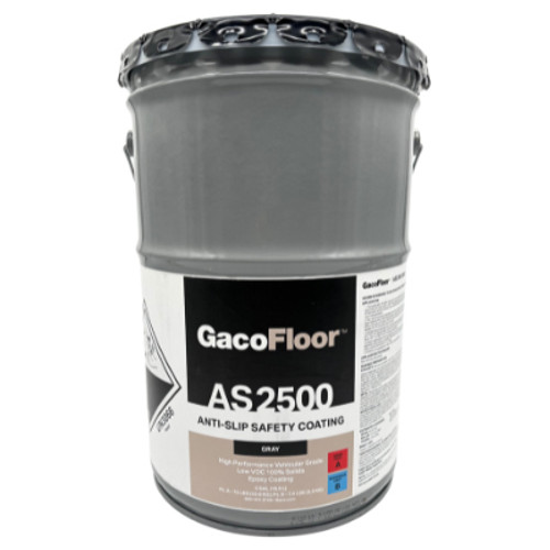 5 Gal Gaco GFAS250022-5 Gray GacoFloor Extra Heavy Duty Anti-Slip Coating Kit, Powered by Kevlar