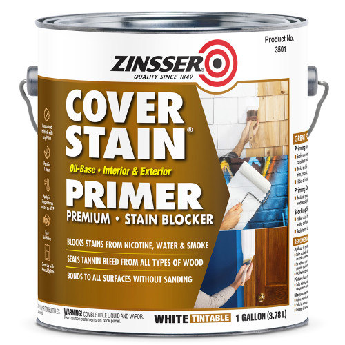 1 Gal Zinsser 03501 White Cover-Stain Oil-Based Stain Block Primer (450 VOC)
