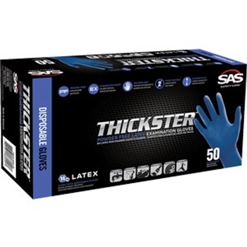 SAS 6603-20 Lrg 14mil Thickster Latex Disposable Gloves Powder Free (50pk)