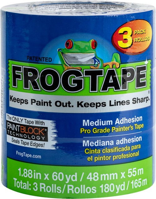 1.88" x 60 Yds Shurtape 104957 Blue FrogTape CP 130 Pro Grade Painter’s Tape, 3-Pack