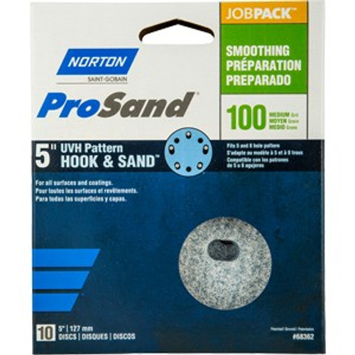 Norton 68362 5" 5 & 8 Hole P100C ProSand Paper H&L UVH Disc (10pk)