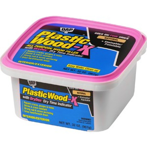 DAP 00543 qt Natural Plastic Wood-X All Purpose Wood Filler w/Drydex