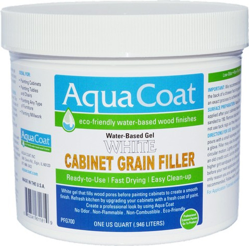 Aqua Coat 300-700-02 qt White Cabinet Grain Filler