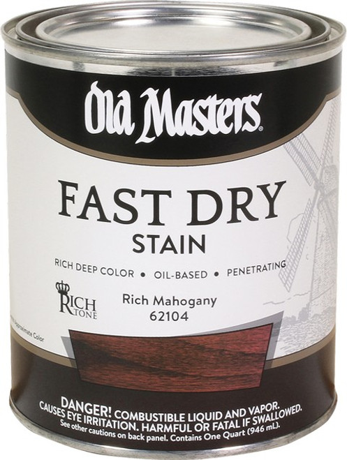 Old Masters 62104 Qt Rich Mahogany Fast Dry Wood Stain