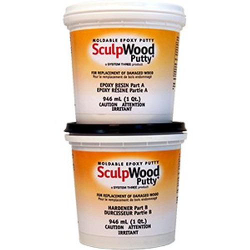 System Three 1600K20 2Qt Kit Sculpwood Two Part Epoxy Putty