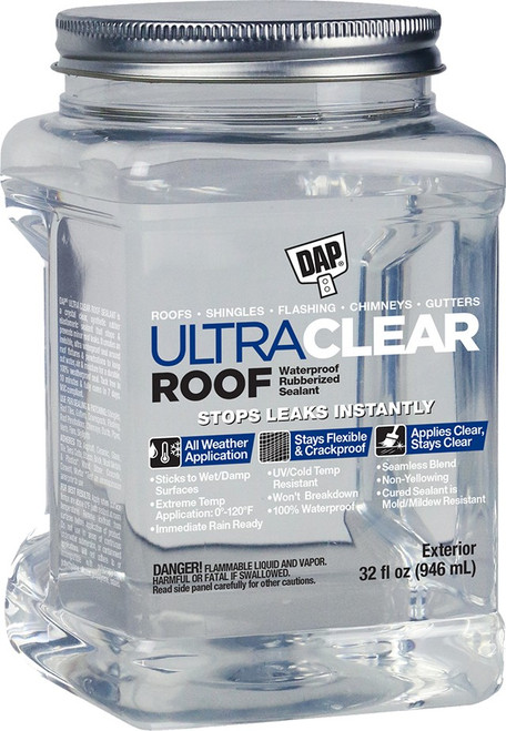 DAP 18396 qt ULTRA CLEAR ROOF Waterproof Rubberized Sealant