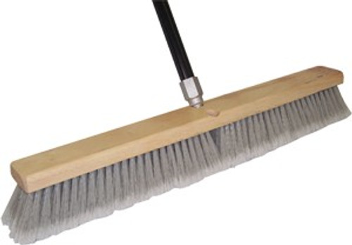 DQB 09975 24" Grey Flag Tip Floor Sweep w/60" Threaded Handle