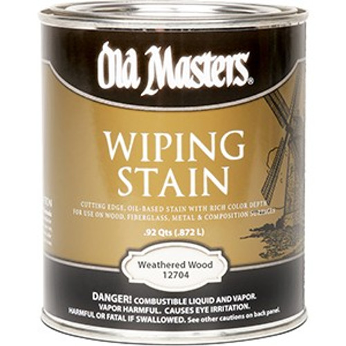 Old Masters 12704 Qt Weathered Wood Wiping Stain