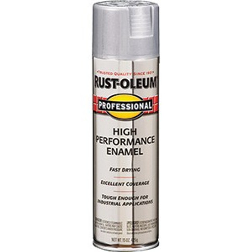 Rust-Oleum 7515838 15oz Gloss Aluminum Professional High Performance Spray Paint Enamel