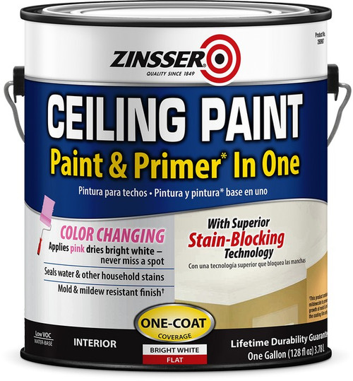 Zinsser 260967 1G White Ceiling Paint & Primer All In One