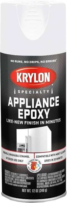Krylon K03201777 12oz White Epoxy Appliance Spray Paint