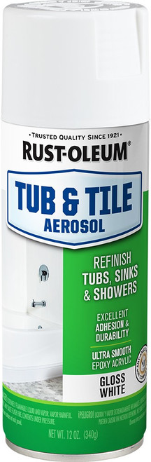 Rust-Oleum 280882 12oz White Tub-N-Tile Epoxy Spray Paint