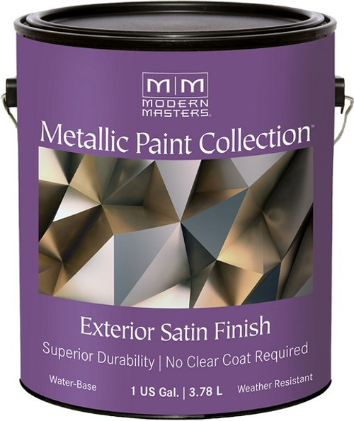 Modern Masters 337174 1gal Exterior Metallic Restoration Nickel Paint