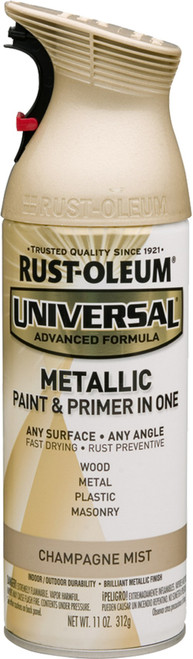 Rust-Oleum 261415 11oz Universal Metallic Champagne Mist Spray Paint